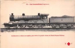 -  75  -  Les Locomotives -  Angleterre - Loco à 6 Roues Accouplées Pour Train à Grande Vitesse Du Nord Eastern Raimway - Eisenbahnen