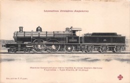 Les Locomotives - Angleterre -  Machine Compound Pour Train Rapide Du Great Eastern Raimway - Type Atlantic N°12 - Eisenbahnen