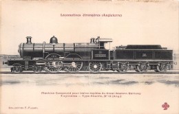 Les Locomotives - Angleterre -  Machine Compound Pour Train Rapide Du Great Eastern Raimway - Type Atlantic N°12 - Trains