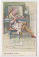 BOMPARD S, ART DECO, GLAMOUR, SEXY LADY IN BOUDOIR READING LETTER, NM Cond, PC Not Mailed 1920s - Bompard, S.