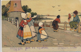 ETHEL PARKINSON, DUTCH CHILDREN AT SEASIDE, WINDMILL,  EX Cond. PC,  Used 1910s, DONDORF - Parkinson, Ethel