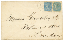 ADEN : 1881 INDIA 1/2a + 4a Canc. ADEN On Envelope To ENGLAND. Vf. - Other & Unclassified