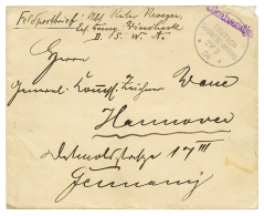 OKAHANDJA : 1904 OKAHANDJA In Blue On Military Envelope With Full Text To GERMANY. Superb. - Usati