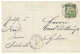 GOCHAS : 1906 5pf Canc. GOCHAS (type 3) On Card To GIBEON. Vf. - Usati