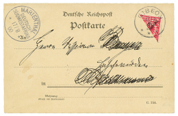 1900 Bisect 10pf (n°7H) Canc. GIBEON + MARIENTHAL On Card (name Erased). RARE. Michel = 1200. Signed STEUER. Vf. - Usati