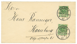 VORLAUFER : 1897 5pf(x2) Canc. UHABIS On Envelope To HAMBURG. Superb. - Usati