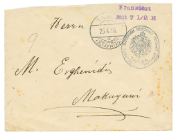 1916 FRANKIERT MIT 7 1/2H + POSTAMT TANGA On Envelope To MAKUYUM. Verso, KOROGWE. Vvf. - Altri & Non Classificati