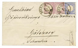 1874 Pair 1/4gr + 2g Canc. LEIPZIG On Cover To GOTEBORG, SWEDEN. Vf. - Other & Unclassified
