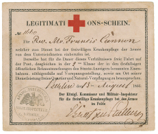RED CROSS : 1866 KONIGL. PREUSSISCHER MILIT. INSPECTEUR KRANKENPFLEGE On RED CROSS Card Datelined BERLIN 13 August 1866. - Other & Unclassified