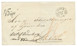 LUBECK : 1868 LUBECK + 45 ORE Tax Marking On Cover To STOCKHOLM(SWEDEN). Superb. - Other & Unclassified