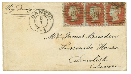 BALTIC FLEET : 1855 1d(x3) Fault + DANZIG On Envelope To ENGLAND. Vf. - Collections, Lots & Series