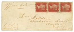 1856 1d(x3) Canc. O*O + "KERTCH March 1" On Envelope To ENGLAND. Vf. - Collezioni & Lotti