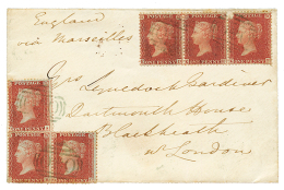 1856 1d(x6) Some Faults Canc. O*O On Envelope(double Rate) To LONDON. Vf. - Collections, Lots & Series