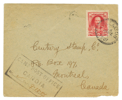 CRETE - BRITISH ADMINISTRATION : 1907 10l + Boxed CAMP POST OFFICE CANDIA On Cover To CANADA. Vf. - Water Polo