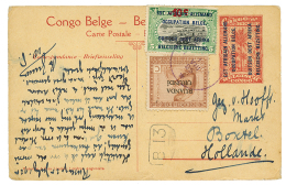 1925 Mixt P./Stat OCCUP. BELGE 10c + 10c On 5c + RUANDA URUNDI 25c To HOLLAND. Vf. - Niger