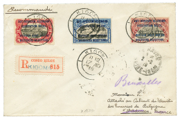 1918 10c + 25c + 50c Canc. KIGOMA On REGISTERED Envelope To FRANCE. Superb. - Niger