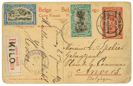 1918 P./Stat 10c + 15c+ 25c Canc. KIGOMA + REGISTERED Label KILO To BELGIUM. Faults. Vf. - Niger
