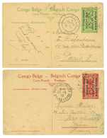 1918 Lot 2 P./Stat 5c & 10c Canc. BCP N°17 To FRANCE. Vf. - Niger