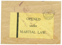 1916 5c+10c+ 15c+ 40c+ 50c Canc. BPC N°5 On REGISTERED Envelope To SWITZERLAND. Verso, Yellow CENSOR Label Applied A - Niger