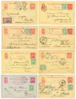 1893/98 Superb Lot Of 16 Postal Stationery With Additional Franking To FOREIGN Destinations. Vvf. - Libya