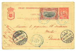 DANGU HAUT UELLE Via IBEMBO To DENMARK : 1893 P./Stat 10c + 5c Canc. IBEMBO, From DANGU HAUT UELLE To DENMARK. Scarce. V - Libya