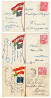 MARITIME : 1912/13 Lot 3 "LLOYD" Cards With AUSTRIA Canc. TRIEST-ALEXANDRIA . Superb. - Postcards 1871-1909