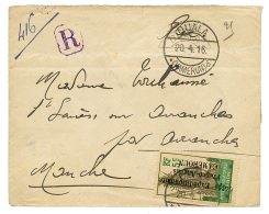 1916 CORPS EXP. FRANCO ANGLAIS 5c + Verso 10cx3(1 Timbre Pd) Obl. DUALA KAMERUN Sur Enveloppe RECOMMANDEE Pour La FRANCE - 1849-1850 Medaglioni (3/5)