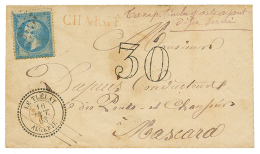 LE TLELAT : 1863 LE TLELAT ALGERIE + Taxe 30 + CHARGE + 20c(N°22) + "TAXE Pour TIMBRE AYANT DEJA SERVI" Sur Envelopp - Zoutleeuw