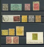 14 Timbres Type SAGE (3 Ex. Du 5F) Obl. ALEXANDRIE Ou PORT-SAID + 20c COLONIE GENERALE Obl. PORT SAID EGYPTE (raret&eacu - Other & Unclassified