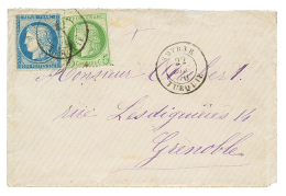 SMYRNE : 1876 CERES 5c + 25c Obl. Cachet SMYRNE TURQUIE Sur Env. Pour La FRANCE. TB. - Saint Pe De Bigorre