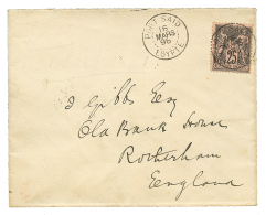 1898 FRANCE 25c SAGE Obl. PORT-SAID EGYPTE Sur Enveloppe Pour L' ANGLETERRE. Superbe. - Uganda (1962-...)