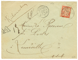 1894 30c "SAUMON" (n°34) Obl. LUNEVILLE + Ambulant BELFORT A PARIS Sur Lettre. Signé CALVES. TB. - Saint Pe De Bigorre