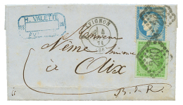 1871 5c BORDEAUX (n°42) 4 Trés Grandes Marges + 20c SIEGE(n°37) Sur Lettre D'AVIGNON. Superbe. - Altri & Non Classificati