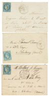 PRISONNIER De La COMMUNE Internés Sur Les PONTONS : 1871 Lot 3 Enveloppes Affr. à 20c Adressées &ag - Other & Unclassified