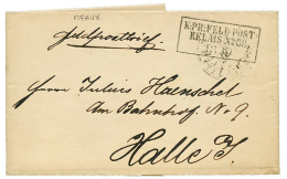 1870 FELDPOST RELAIS N°58 Sur Lettre Avec Texte De "MEAUX" Pour HALLE(ALLEMAGNE). TTB. - Altri & Non Classificati