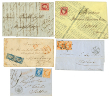 1852/61 Lot 5 Lettres Avec EMPIRE NON DENTELE. TTB. - Saint Pe De Bigorre