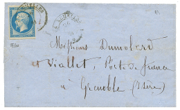 1861 FRANCE 20c(n°14) 4 Trés Grande Marges Obl. Cachet Sarde LES ECHELLES Sur Lettre Pour GRENOBLE. Bureau RA - Saint Pe De Bigorre