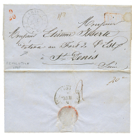 REVOLUTION De 1848 : 1848 PARIS + P.P Sur Lettre Avec Texte Pour Un Détenu Au FORT De L'EST à ST DENIS. Su - Country & Folk