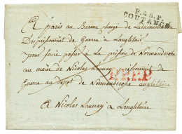 1806 P.48.P COUTANCE Sur Lettre Sans Texte Mais Datée "BLANVILLE" Pour Un PRISONNIER FRANCAIS à NORMANDCRO - Friedrichroda