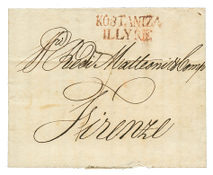 1812 KOSTANIZA ILLYRIE Rouge Sur Lettre Avec Texte Pour FIRENZE(ITALIE). TB. - Collections