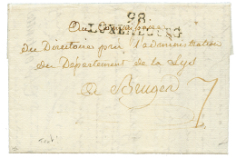 An 4 98 LUXEMBOURG Sur Lettre Avec Magnifique Vignette Intérieure. RARE. Superbe. - Collections