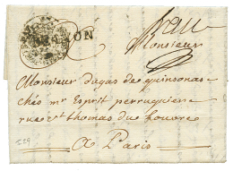 1784 PORT PAYE Orné De LYON + DE LYON Sur Lettre Avec Texte Pour PARIS. Indice 29. TTB. - Tennis