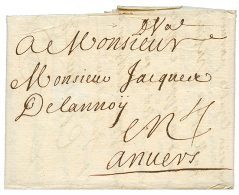 1703 "De VAL." Manuscrit Sur Lettre De VALENCIENNES Pour ANVERS(BELGIQUE). TTB. - Tennis