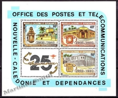 New Caledonia - Nouvelle Calédonie 1983 Yvert BF-5 25th Ann. Post Office & Telecommunications - MNH - Miniature Shee - Blokken & Velletjes