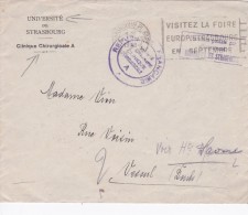FRANCE   1939 LETTRE DE STRASBOURG EN FRANCHISE - Lettres Civiles En Franchise
