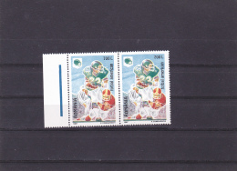 #125  SOCCER AMERICAN , GAMES, BLOCK OF 2 STAMPS, MNH**,  1997, ROMANIA. - Coupe D'Amérique Du Sud Des Nations