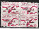 Q901-GREAT BRITAIN .-. 1971 .-. LAST DAY POSTAL STRIKE . 20 P - MAIL DELIVERY - BLOCK PERFORATE - Local Issues