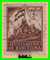 ESPAÑA  ( EUROPA )   SELLO   AYUNTAMIENTO DE BARCELONA  AÑO 1940 - Barcelona