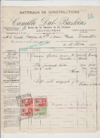 CHATELINEAU - CAMILLE DAL BASKINS- MATERIAUX CONSTRUCTIONS FACTURE - 1935 - Straßenhandel Und Kleingewerbe