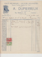 CHARLEROI - A.DUPIERREUX - FABRIQUE DE VOLETS- FACTURE - 1934 - Straßenhandel Und Kleingewerbe